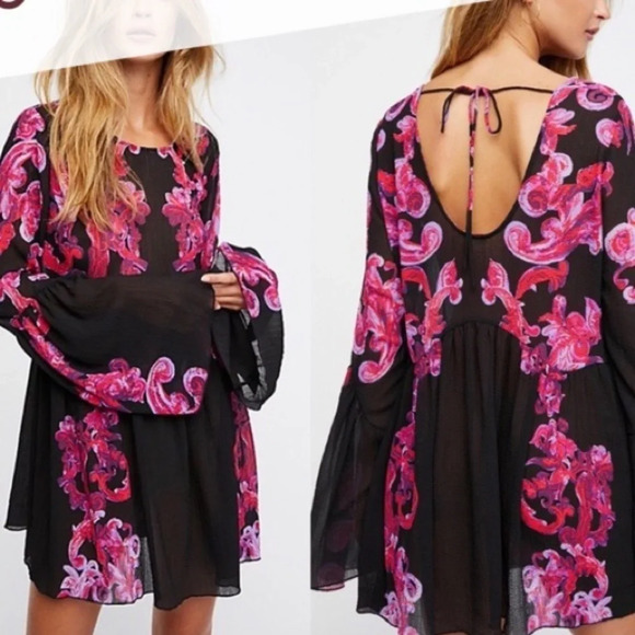 FP Symphony Bell Sleeve Slip Dress - Picture 1 of 8